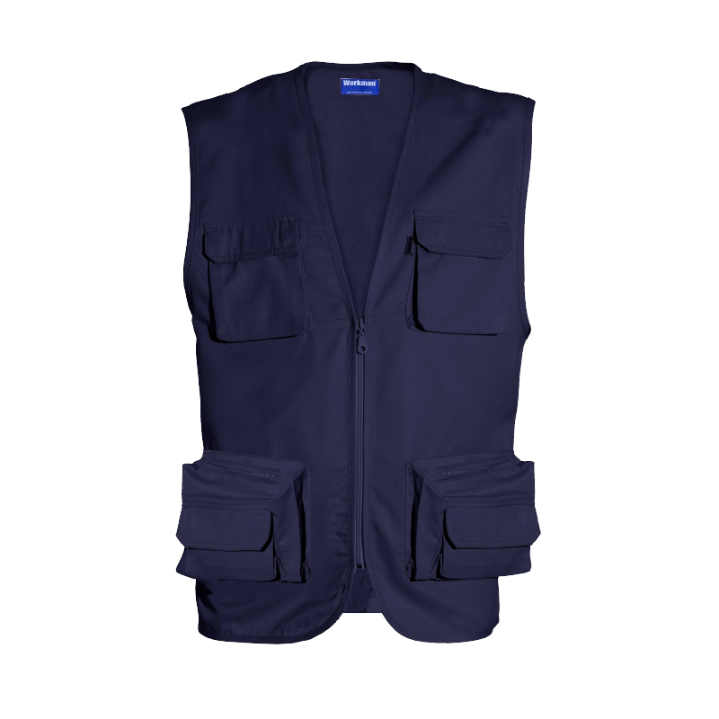Gilet de travail homme avec épaules surpiquées